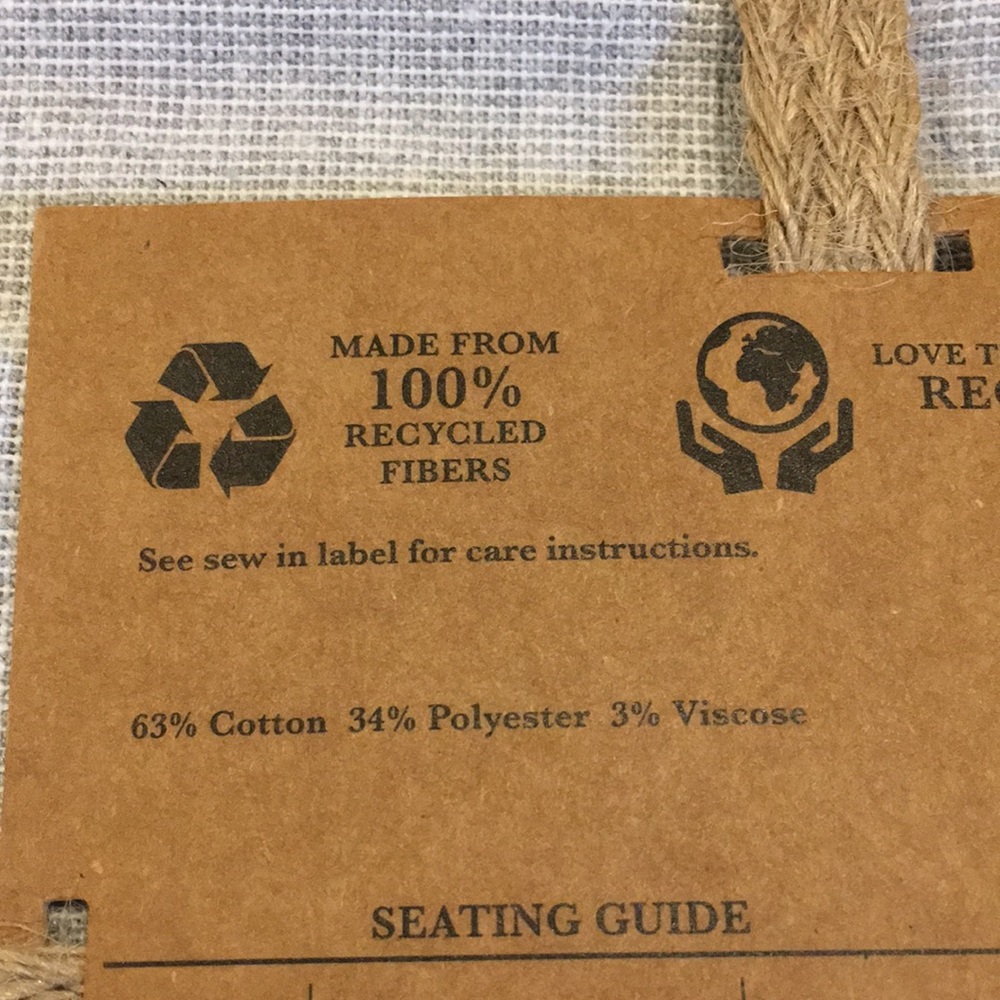 Gray Lace Trim  Recyclable Table Cloth Oblong NWT - Picture 10 of 16